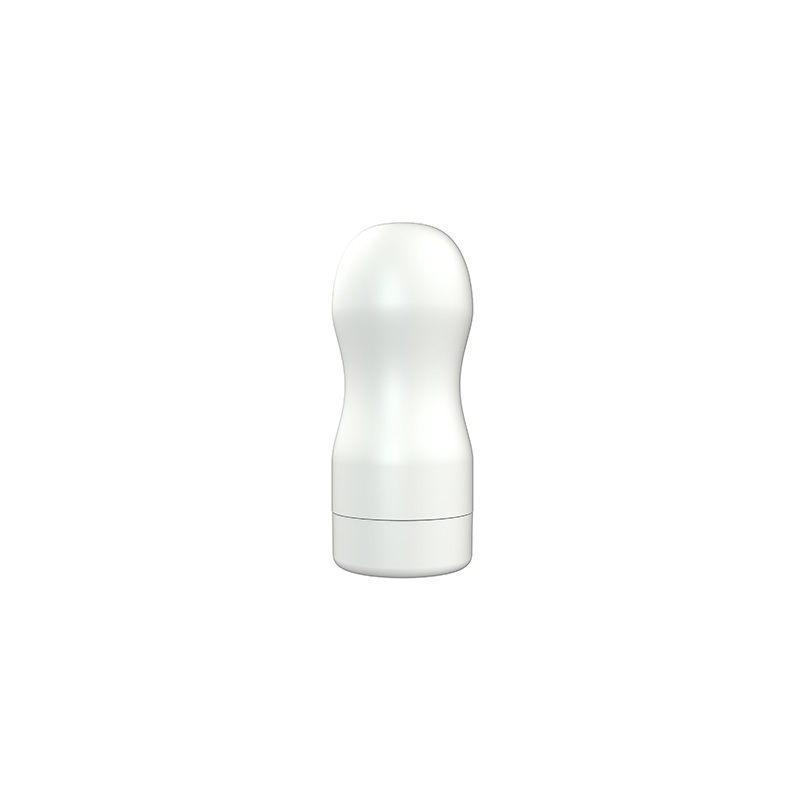 White Shell Masturbator med stribeformet kanal